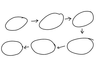 Hand Drawn Flowchart Circles and Arrows Vector Diagram &ndash; Minimalist Process Chart Design for Planning and Presentation
