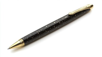 Inspect Elegant Pen with Gold Accents and Stars, Perfect for Office and School