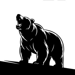 Fototapeta premium bear on a black background