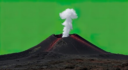 Volcano Etna erupting with smoke and lava in the mountains of Sicily Italy