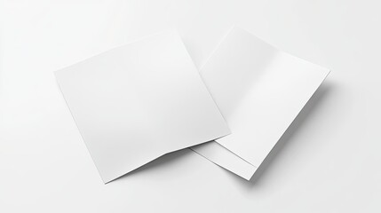 Two blank folded brochures on a white background.