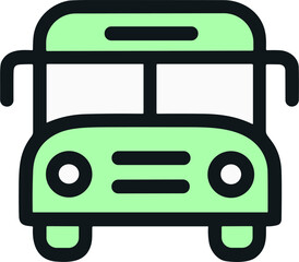 School Bus Icon for Transportation
