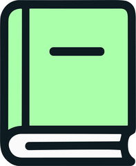 Single Book Icon for Reading and Learning