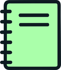 Basic Book Icon for Knowledge and Learning