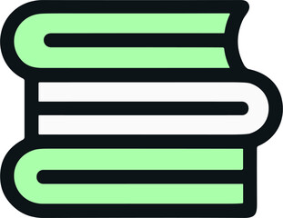 Stack of Books Icon for Education and Study
