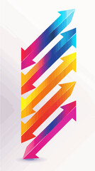 abstract colorful background with colored arrow 