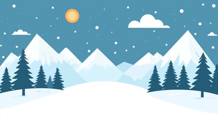 Winter mountain landscape (5)