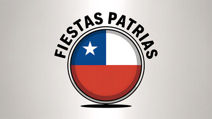 Chile flag circular emblem Fiestas Patrias celebration