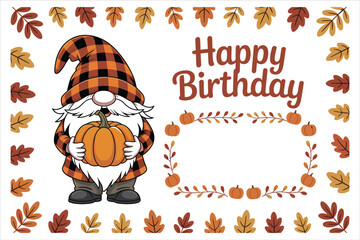 Halloween gnome with a pumpkin bundle