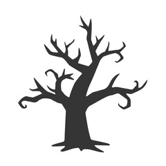 ハロウィンの木のイラスト