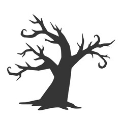 ハロウィンの木のイラスト