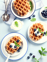 Traditional belgian waffles