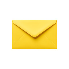 A Vibrant Yellow Envelope A Symbol of Correspondence isolated on transparent baackground
