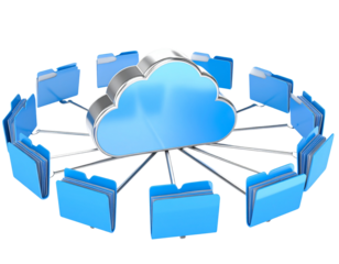 Crisp digital render symbolizing convenient and accessible document storage in the ex  