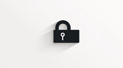 Simple lock icon on a light background