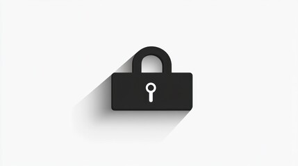 Simple black padlock icon on light gray background
