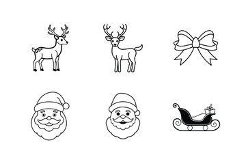 Fototapeta premium set of christmas elements