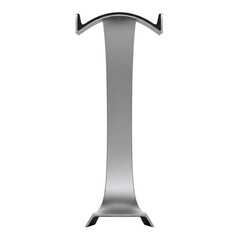 Modern silver headphone stand