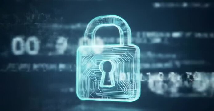 Digital Security Data Encryption Padlock Technology Cyber Protection