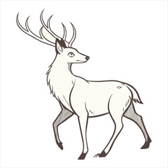buck deer isolated with clipping path
