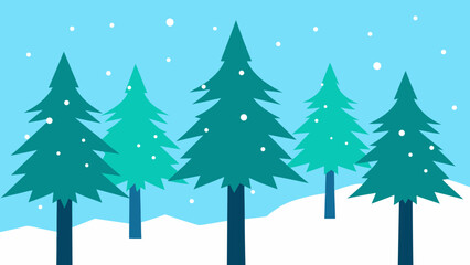Fototapeta premium winter landscape with trees