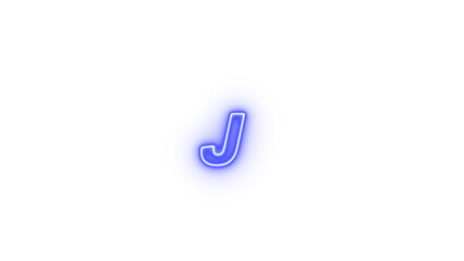 Abstract Neon Blue J Letter on Dark Background: Glowing, Modern, and Stylish Design Element.