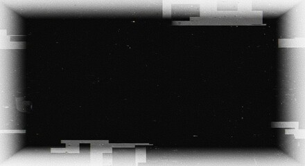 Old movie frame texture in grayscale with noise distortion, styled for underground magazine graphics and music visuals