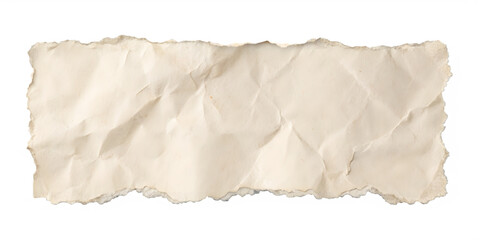 Fototapeta premium Torn Piece of Beige Paper on transparent background