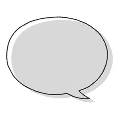 手書き風の楕円形の吹き出し（版ずれ）