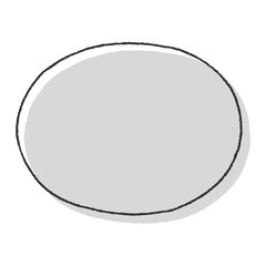  　手描き風の楕円形のフレーム（版ずれ）