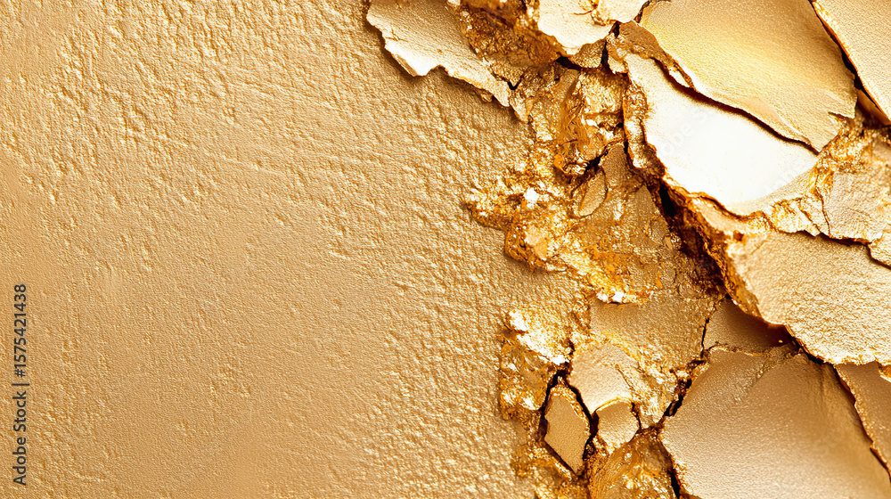 Poster bright shimmering gold texture with glowing sparkles and subtle reflection