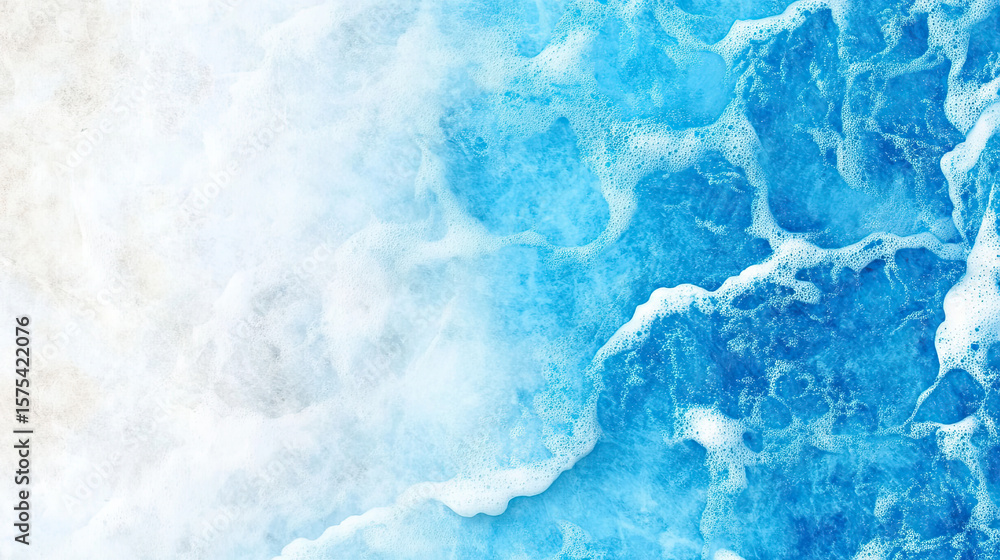 Poster clear water texture with faint ripples and a soft gradient from white to blue
