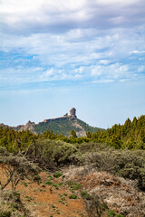 Rock formation Roque Nublo, Island Gran Canaria, Canary Islands, Spain, Europe.