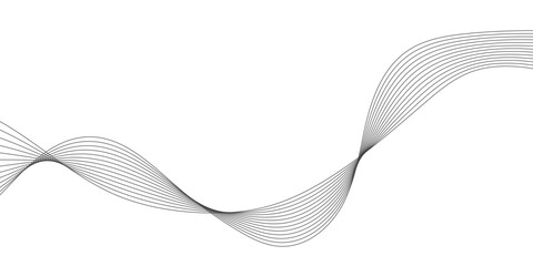 Abstract wavy lines composition on a white background