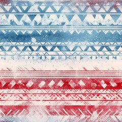 Red Blue White Watercolor Geometric Pattern Background Texture