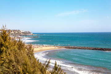 Beach of Playa del Ingles, Island Gran Canaria, Canary Islands, Spain, Europe.