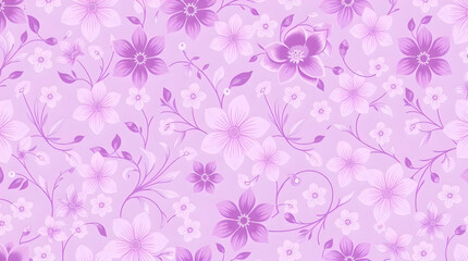 Soft Lavender Floral Seamless Pattern for Elegant Background Design