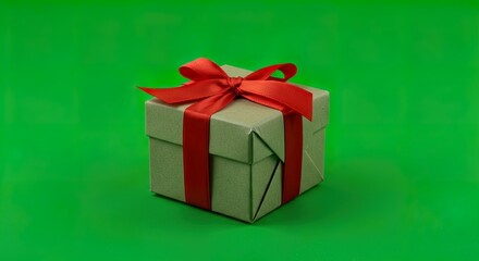 Gift Box with Red Ribbon