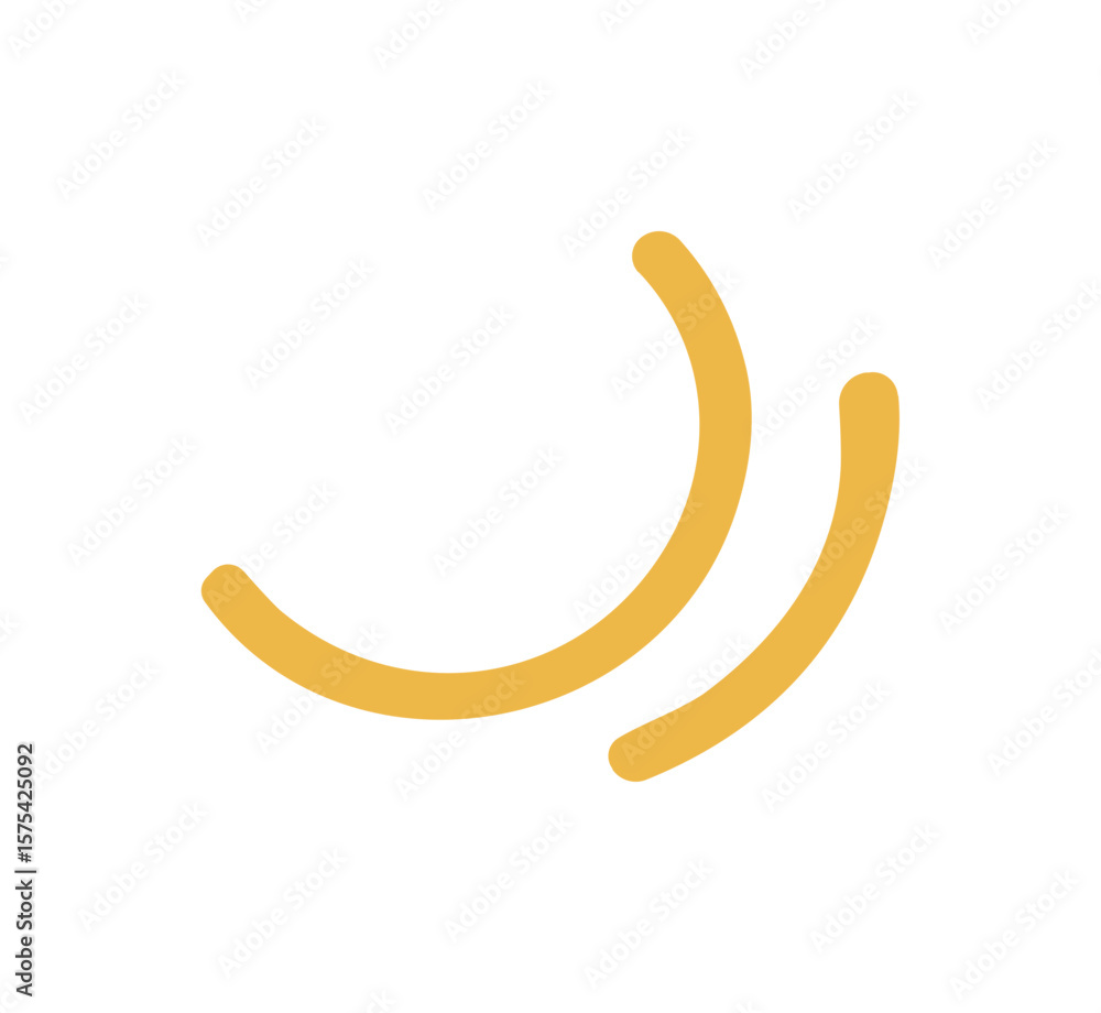 Poster abstract curve lines icon golden color isolated