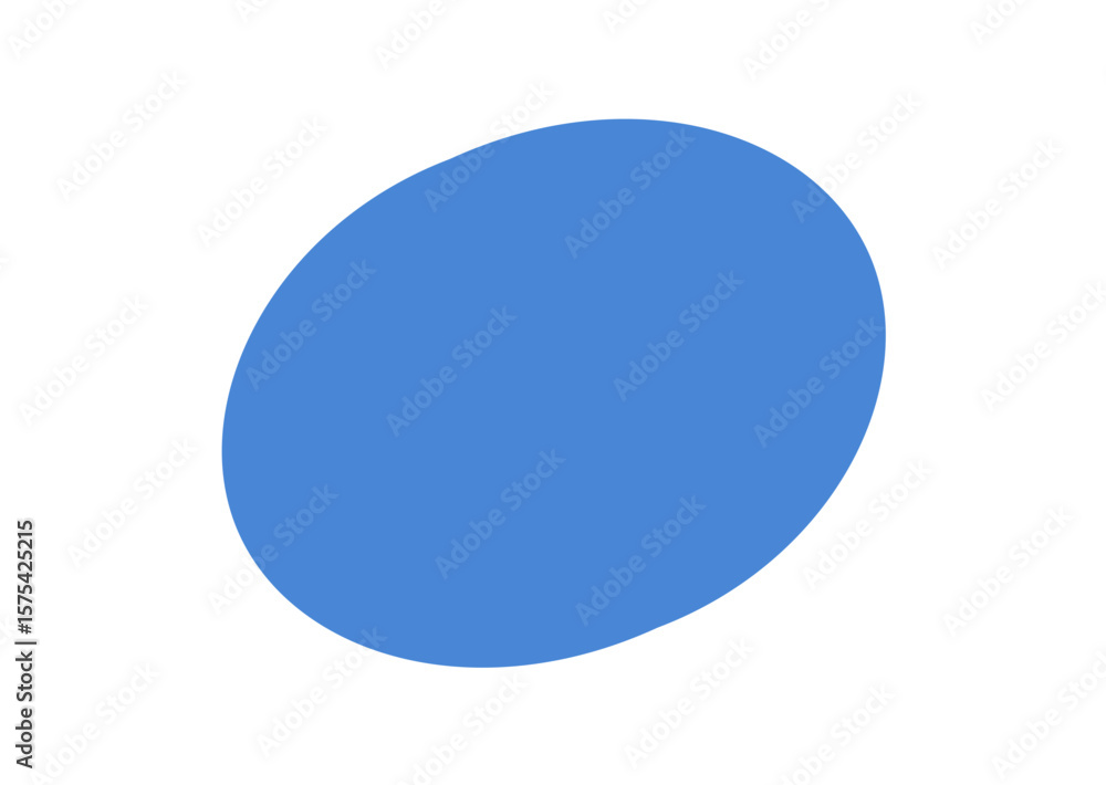 Poster blue blob shape isolated on white background