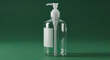 Clear Pump Bottle Mockup