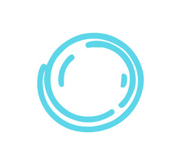 Light Blue Circular Line Icon Abstract Vector
