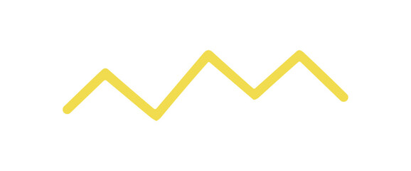 Yellow Zigzag Line Icon Graphic Element Design