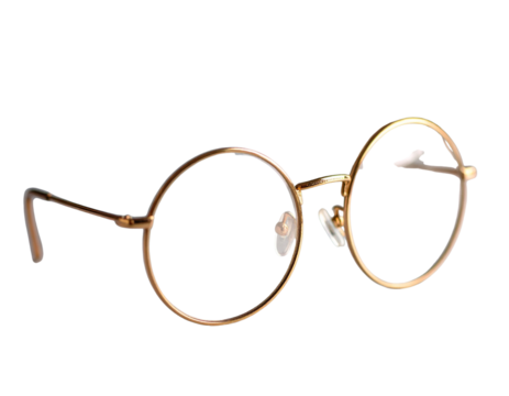 Elegant metal glasses with round lenses for improved vision and timeless style