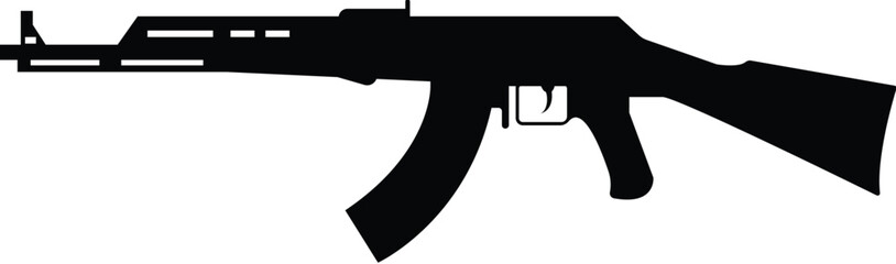 ak-47 weapon icon vector 
