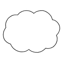 手描き風の雲型の吹き出し