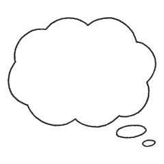 手描き風の雲型の吹き出し