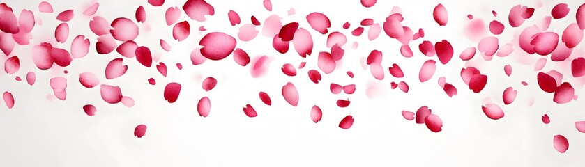 Delicate pink flower petals falling gracefully.