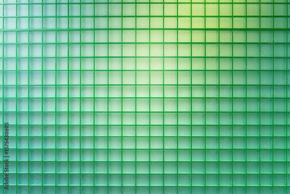 Poster light backdrop with green grid lines and diamond pattern for digital media and technology design