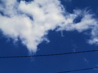 Blue sky and bright white clouds